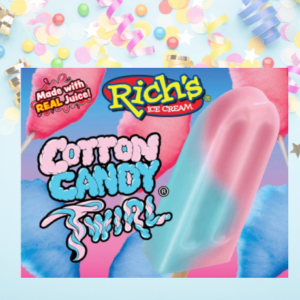 Cotton Candy Twirl Popsicle